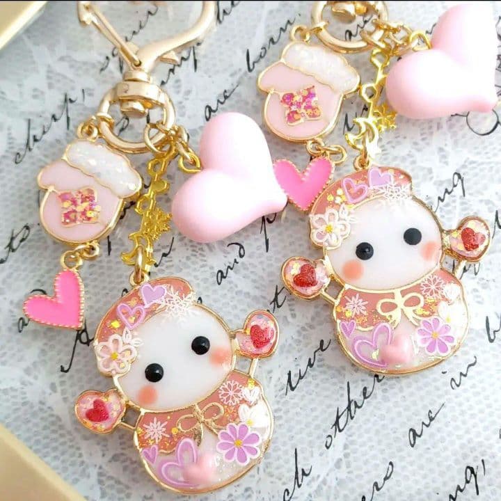 ☆仮面舞踏会☆アマビエさん♪︎　他レジンキーホルダー計19点　ハンドメイド