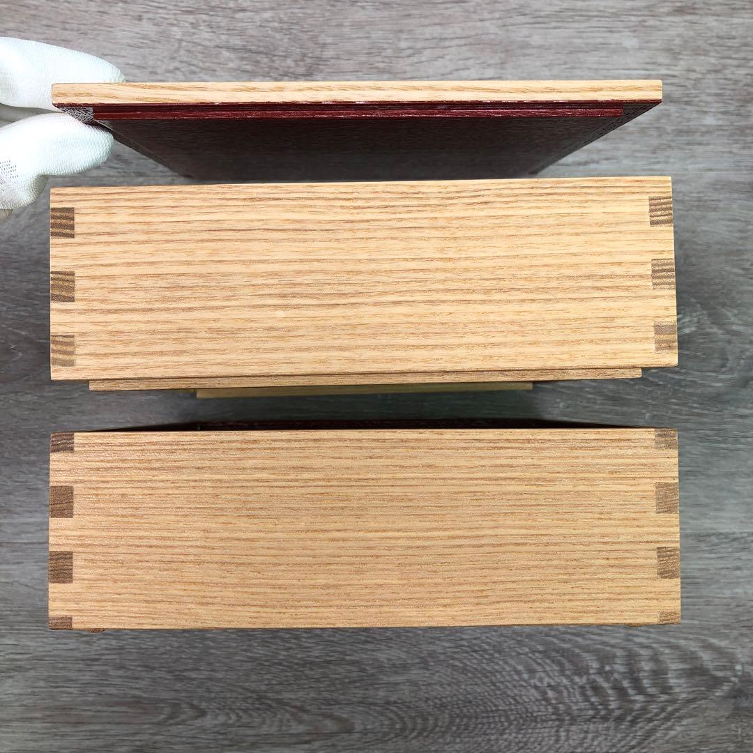 松屋漆器店 重箱 白木塗タモ6.0 二段 6寸 内朱 日本製 匿名配送