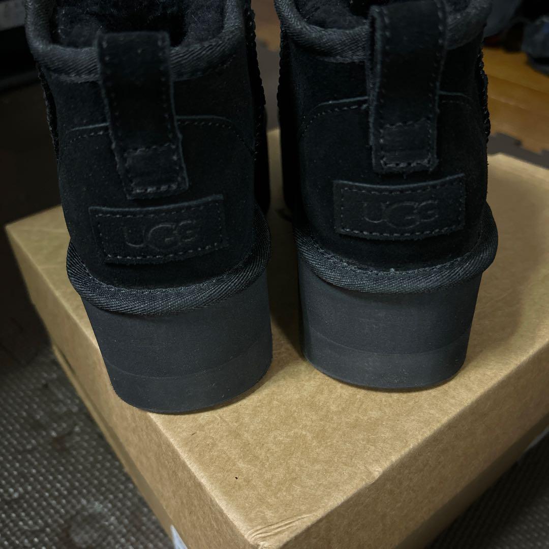 UGG クラシック ウルトラミニ プラットフォーム 24cm ブラック　厚底