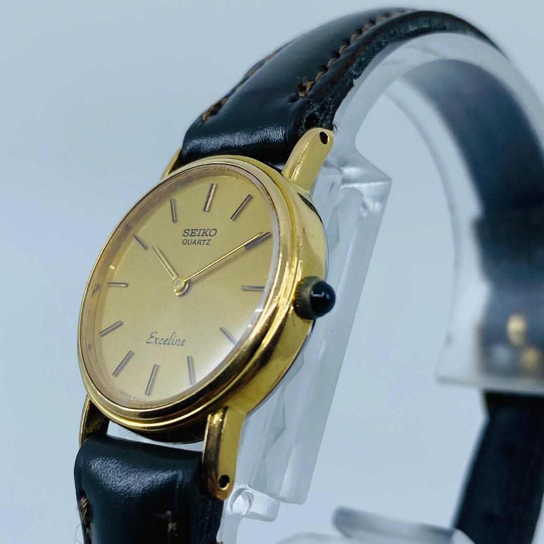 SEIKO エクセリーヌ クォーツ ゴールド 14K×SS 7320-0070