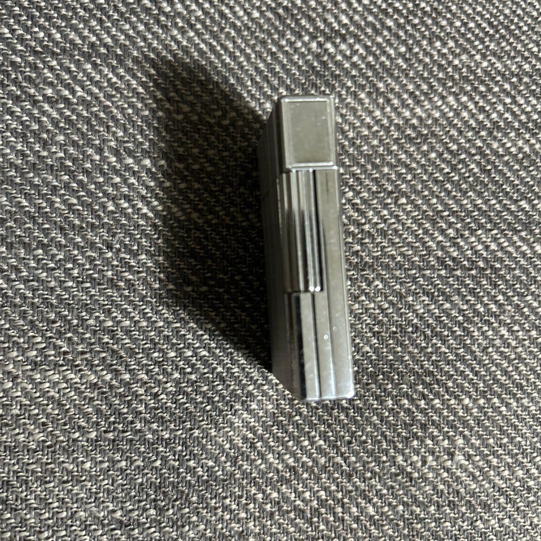 開閉音 良好　デュポン　ガスライター　シルバー　ヘアライン　ライン2s