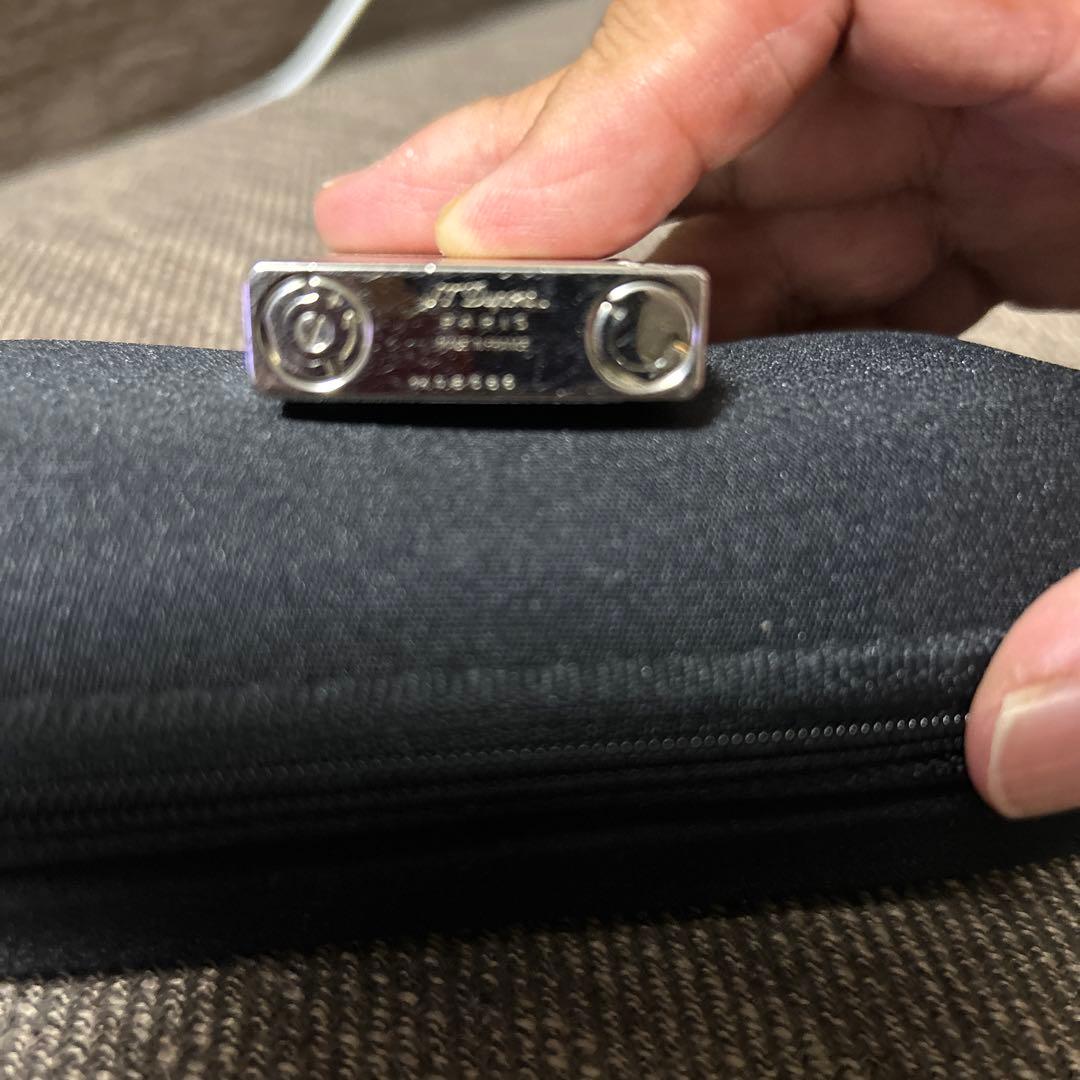 開閉音 良好　デュポン　ガスライター　シルバー　ヘアライン　ライン2s