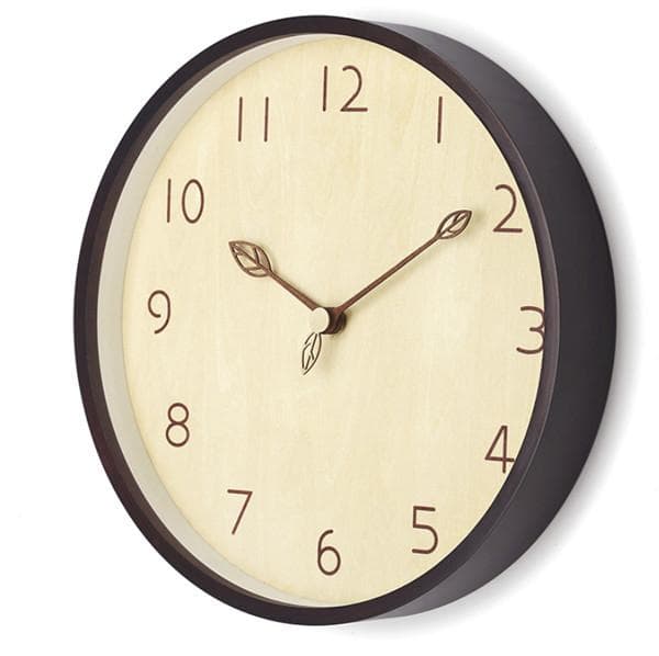 電波時計 木製 静音 掛け時計北欧 ナチュラル ウォールクロック 30cm
