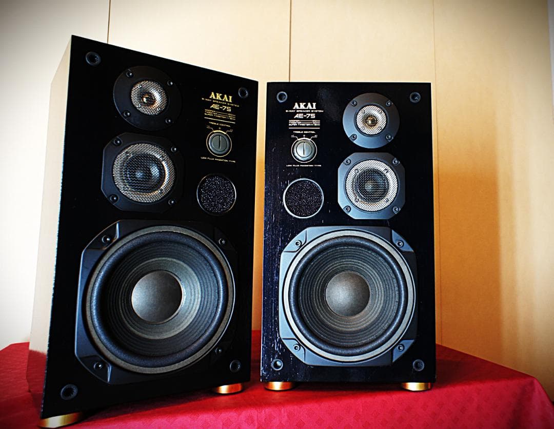 【超美品】希少逸品AKAIアカイ スピーカー AE-75メンテ済ブラックリモデル