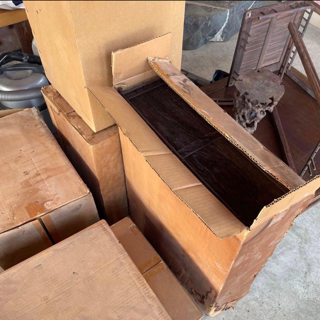 中国古玩 唐木 根台 根卓天然彫 花台 香炉台 盆栽台