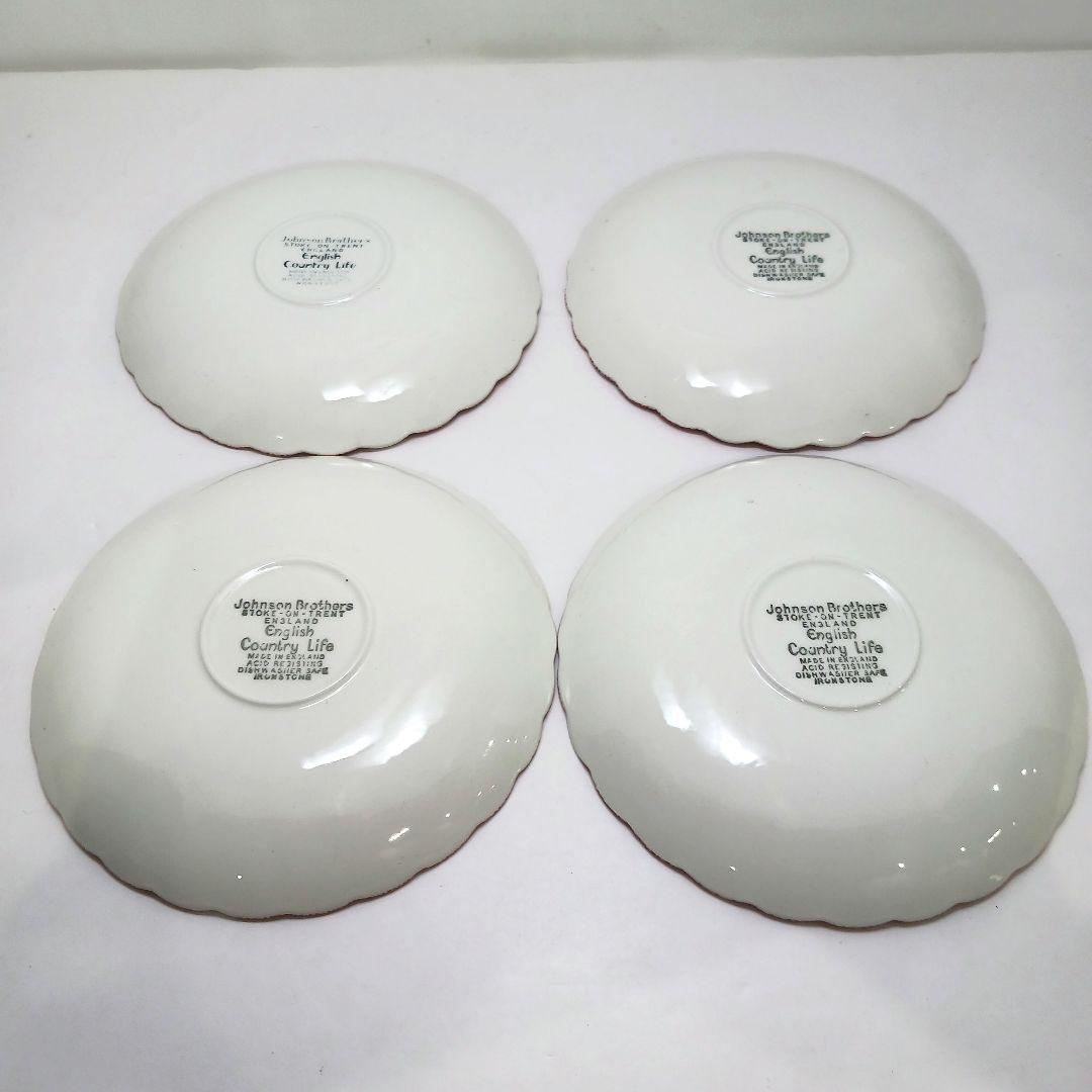 Y3332-16 ジョンソンブラザーズ カントリーライフ 皿 4枚セット　QQQ