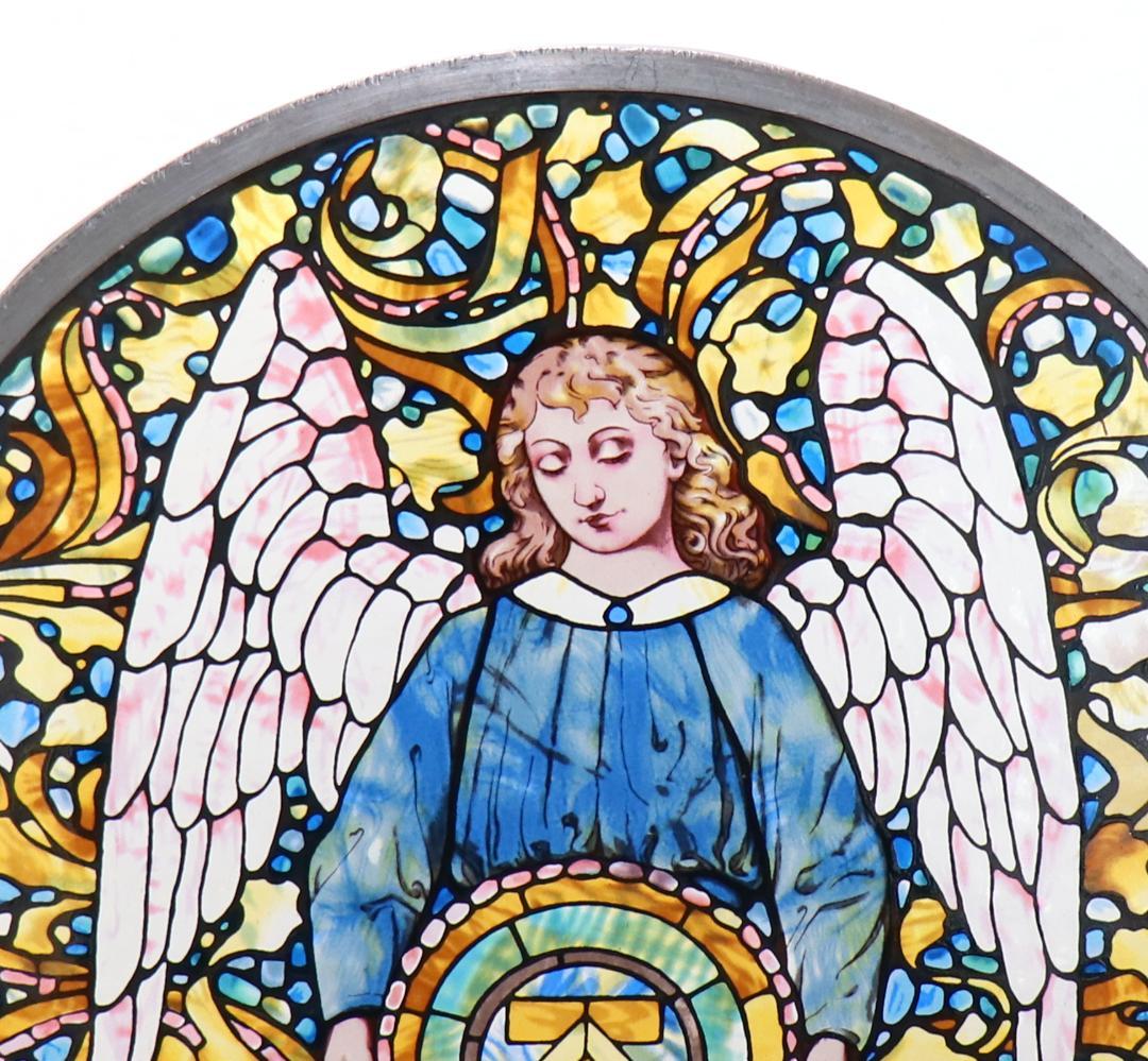 ティファニー 大型 ヴィンテージ ステンドグラス 芸術の天使 リンドハースト邸