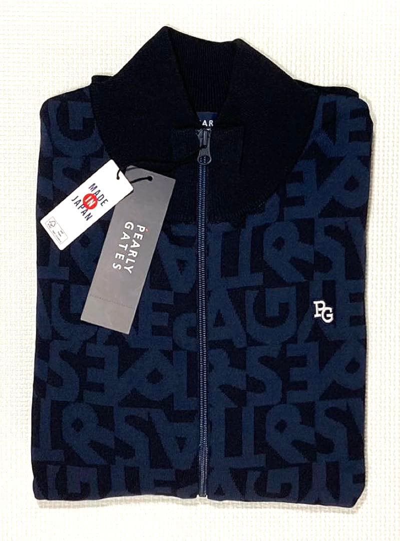 パーリーゲイツ ランダムロゴ フルジップニットブルゾン（D.NAVY／5）