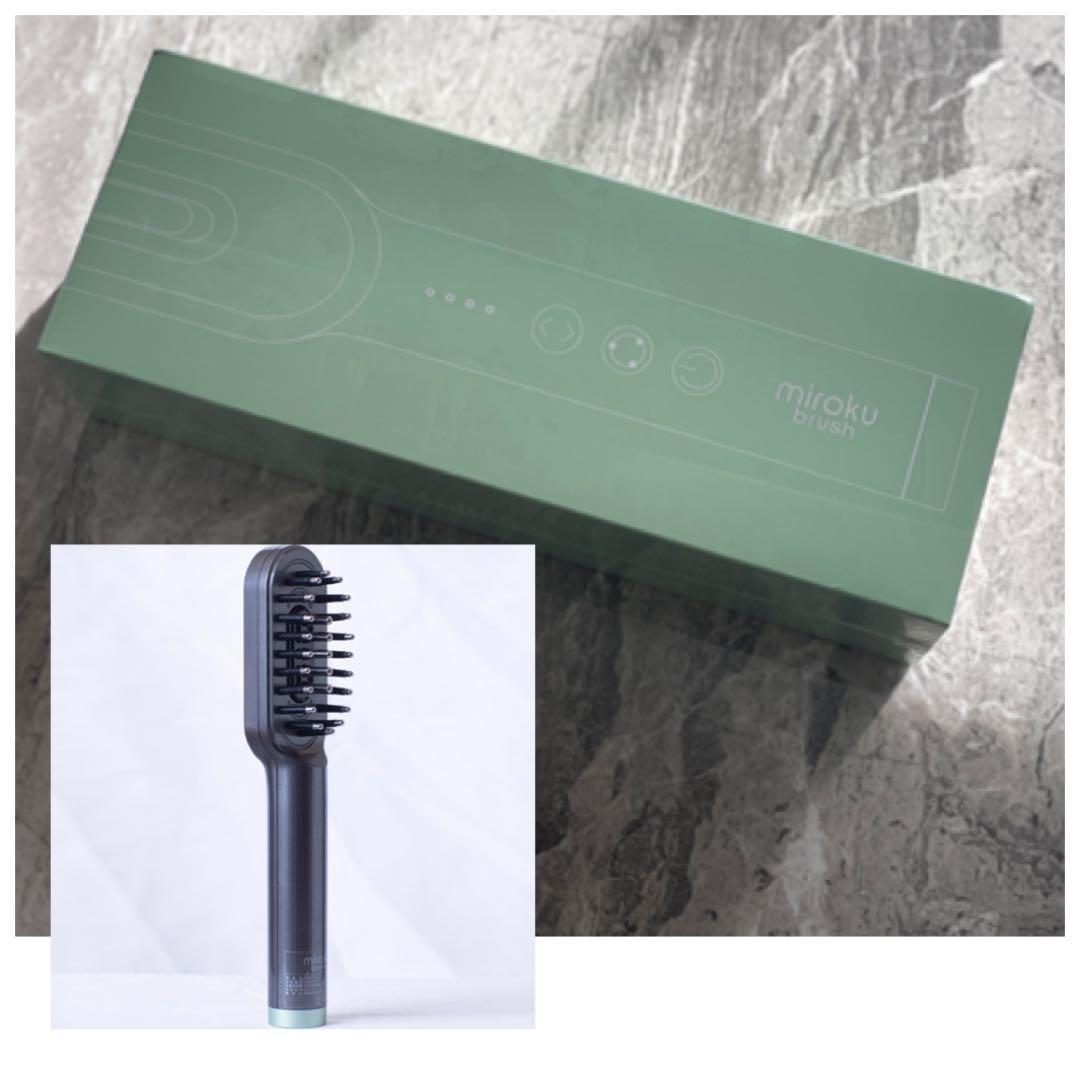 EMS美顔器 電動頭皮ブラシ MIROKU BRUSH(ミロクブラシ)ブラック