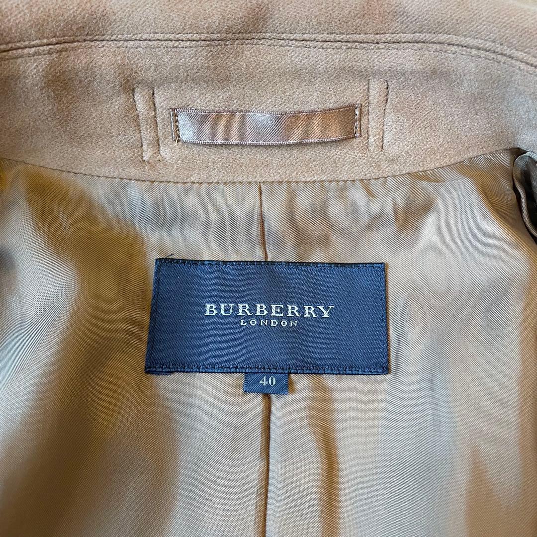 美品✨バーバリー ロンドン L相当 ウールコート 上質ショートコート レザー切替