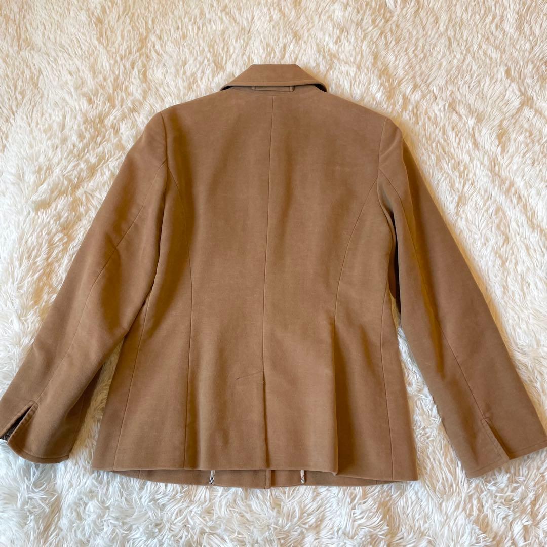 美品✨バーバリー ロンドン L相当 ウールコート 上質ショートコート レザー切替