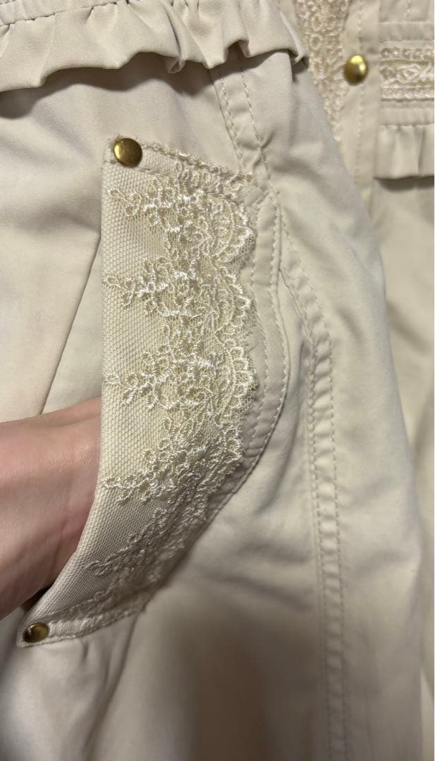 アクシーズファム 姫カジ フリル ふわふわ モッズコート フェアリーグランジ