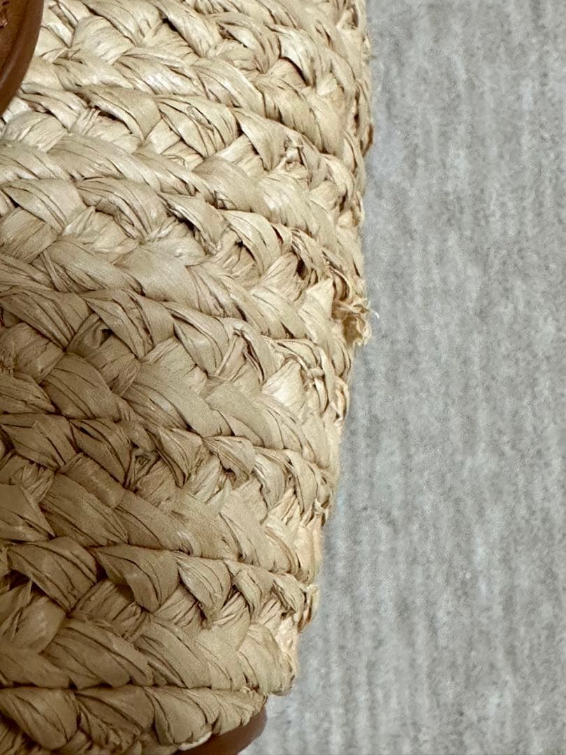 【つくね】サンローランマノンMINIラフィア2wayかごバッグ