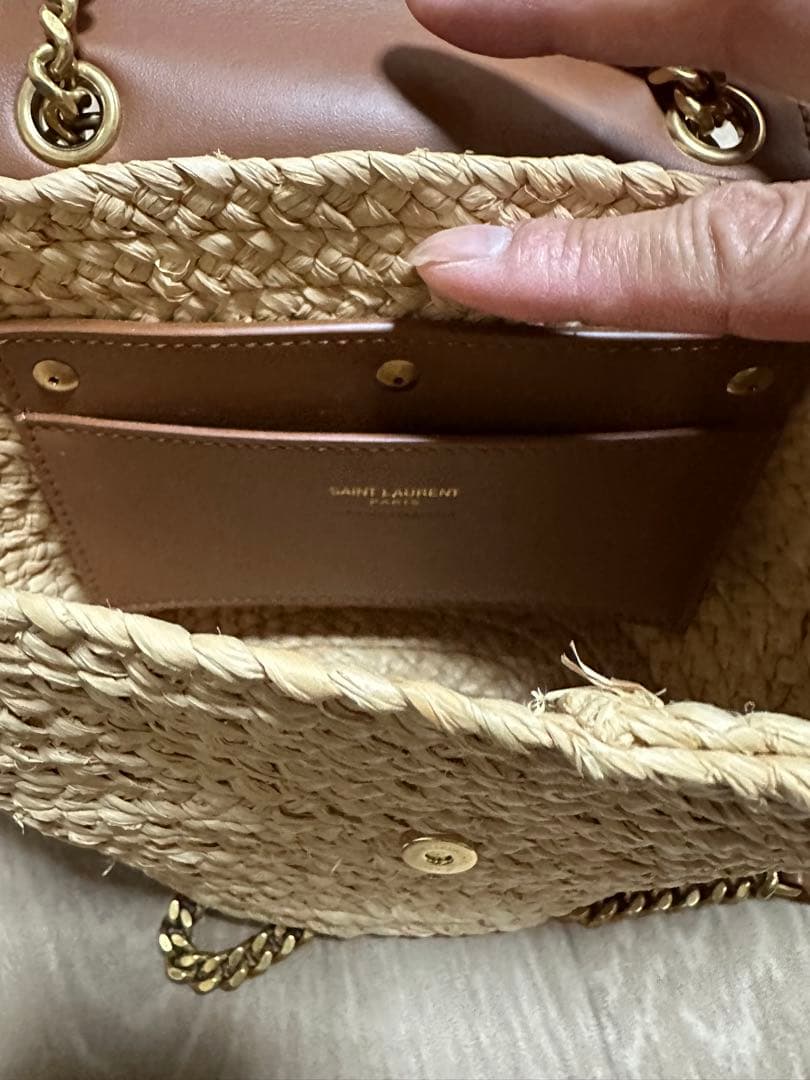 【つくね】サンローランマノンMINIラフィア2wayかごバッグ