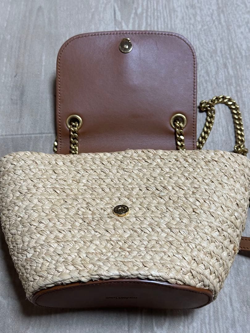 【つくね】サンローランマノンMINIラフィア2wayかごバッグ