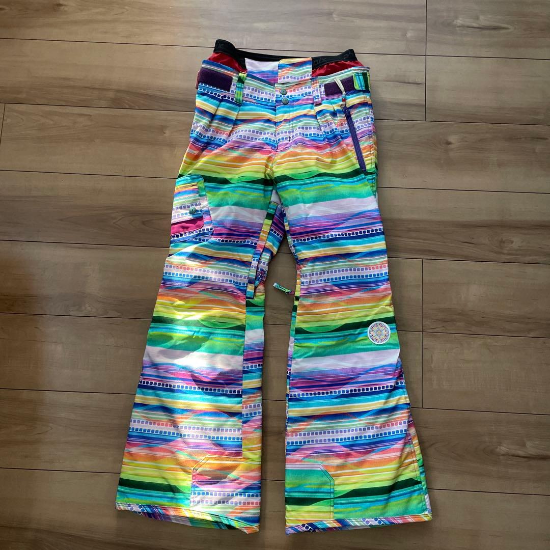 【2/2迄】【値下げ】phenix スキーウェア　パープル系　マルチカラー　7号