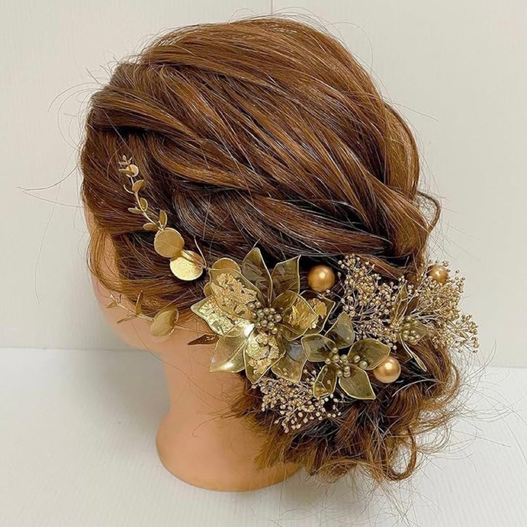 金色アメリカンフラワーアレンジメント素材14点+おまけ付きセット