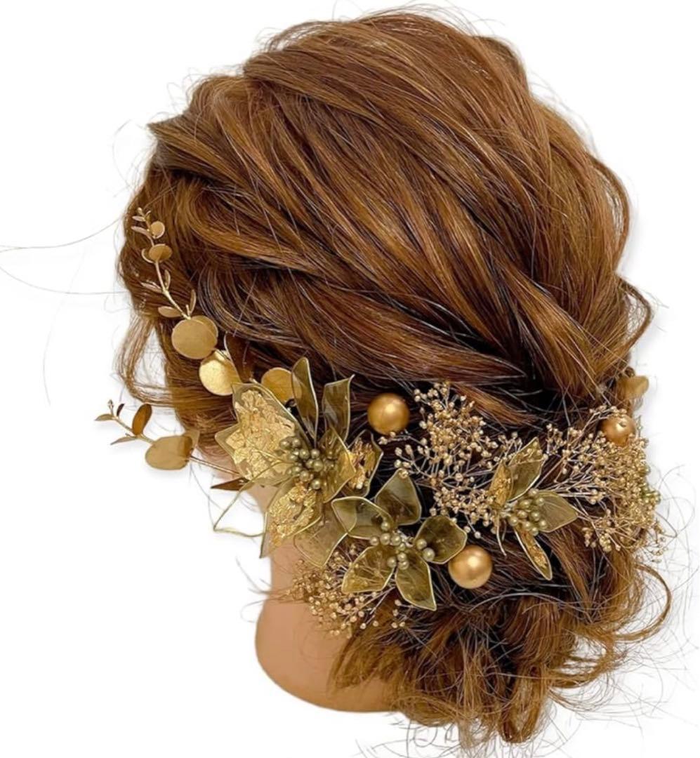 金色アメリカンフラワーアレンジメント素材14点+おまけ付きセット