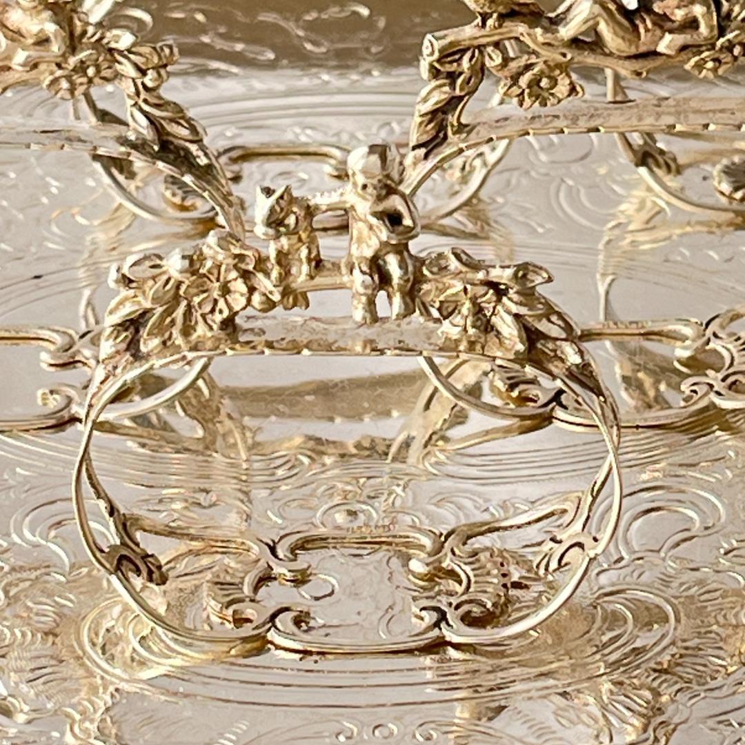 【ALBO】 天使と鳥 / 天童とリスのナプキンリング　6個【純銀】