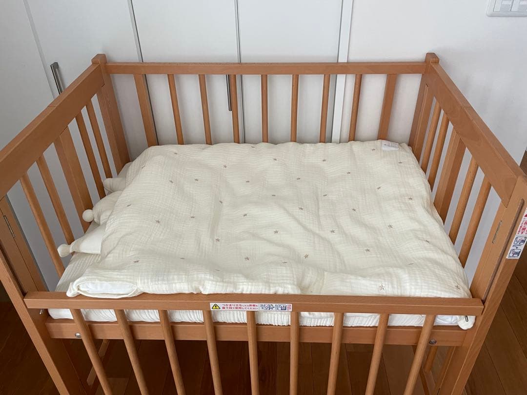2024年8月購入日本製ミニベビーベッド＋立体ファイバーベビー布団セット