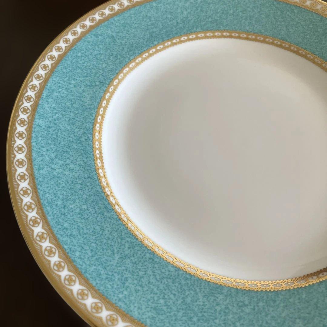ウエッジウッド　ユーランダー　パウダーターコイズ　プレート20.5×3