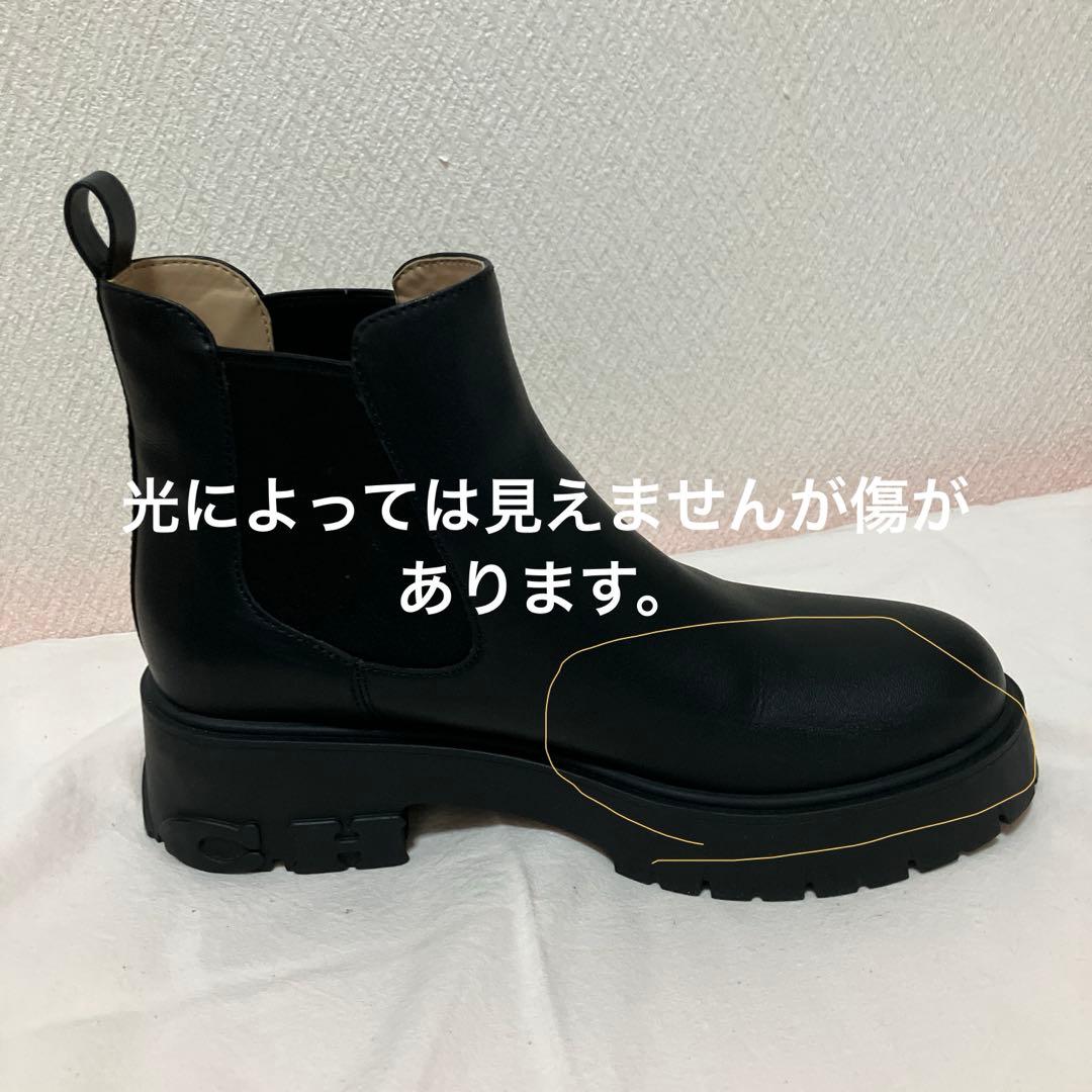 coach コーチ　サイドゴアブーツ　24.5 黒　使用頻度わずか　中も綺麗です