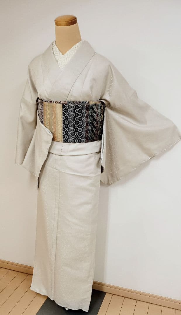 洗える色無地　花唐草地紋　Lサイズ