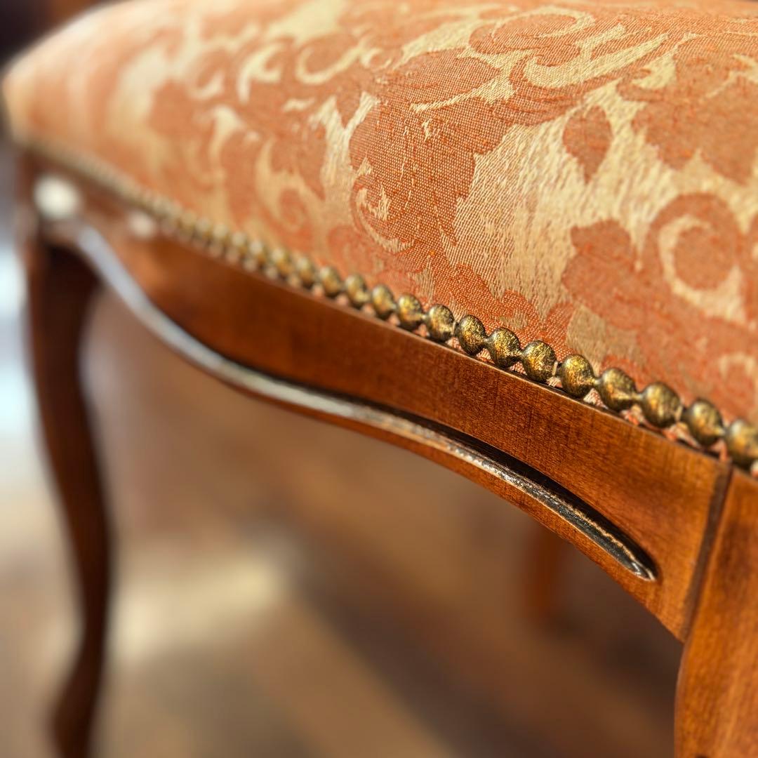 イタリア製クラシックスタイル ダイニングチェア ピンク