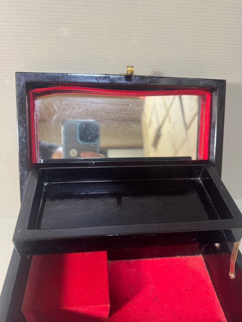 2565 螺鈿細工 花鳥　宝石箱 小物入れ 漆器 アクセサリーケース