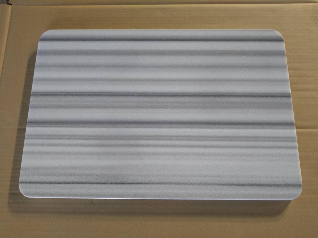 天然白大理石 のし台　600×400×23 R●製菓台・こね台●新品●送料無料