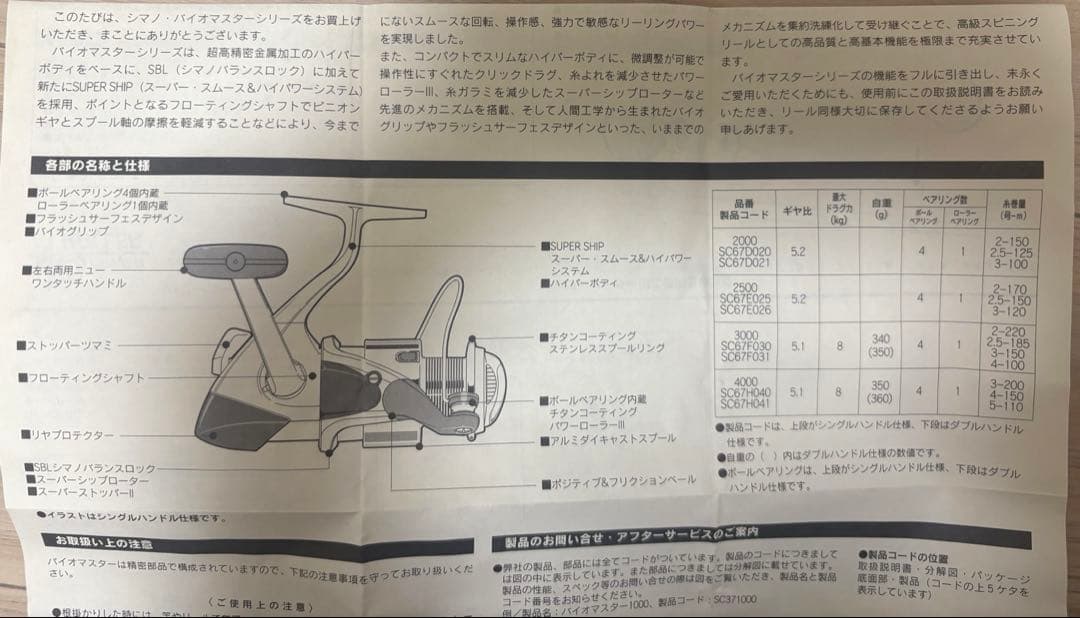リール BIOMASTER 3000