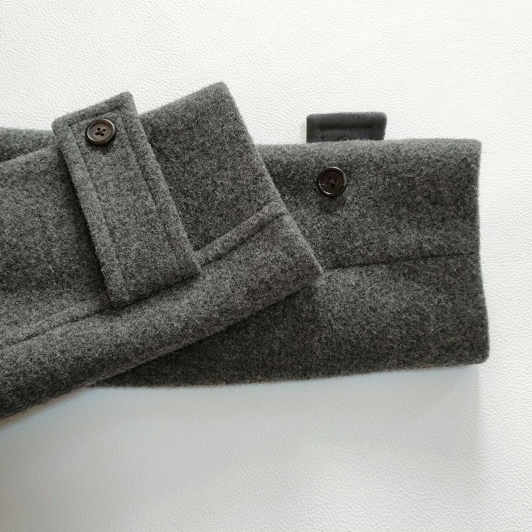 【極美品】マーガレットハウエル　高級カシミヤ混ピーコート　グレー　2