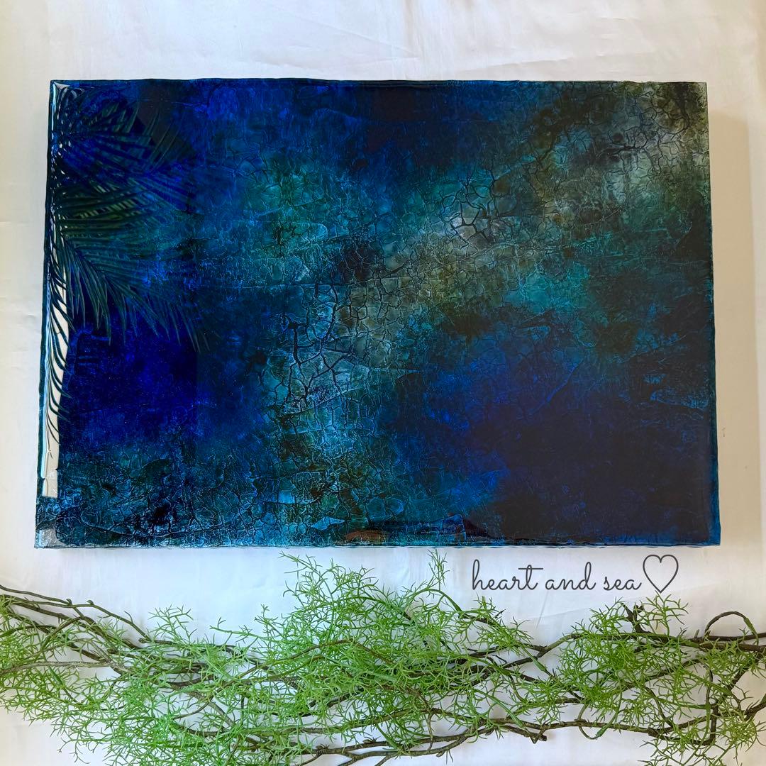 レジンアート　男前シリーズ　BIGパネル　海アート　オーシャンアート