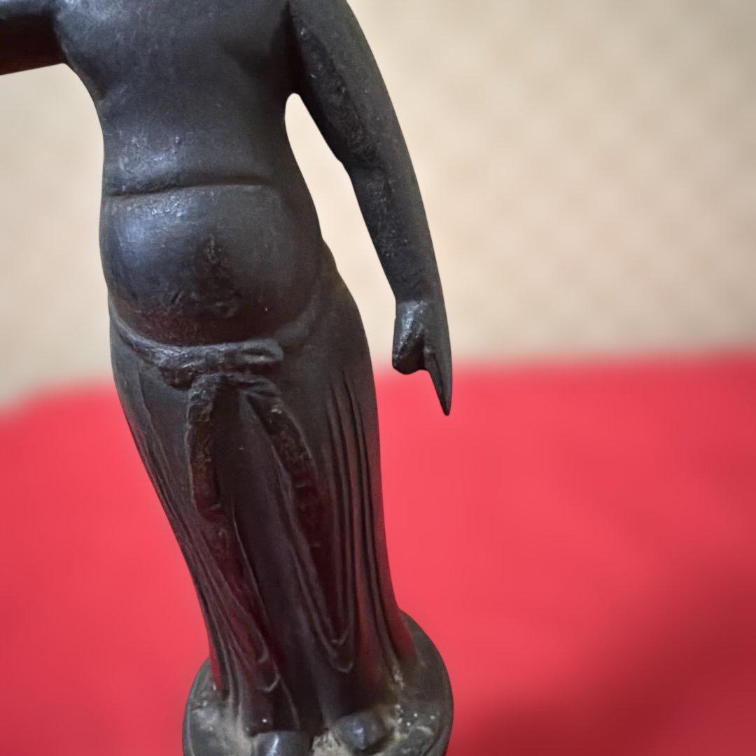 旧家蔵出し　寺院蔵出品　古銅製誕生仏像