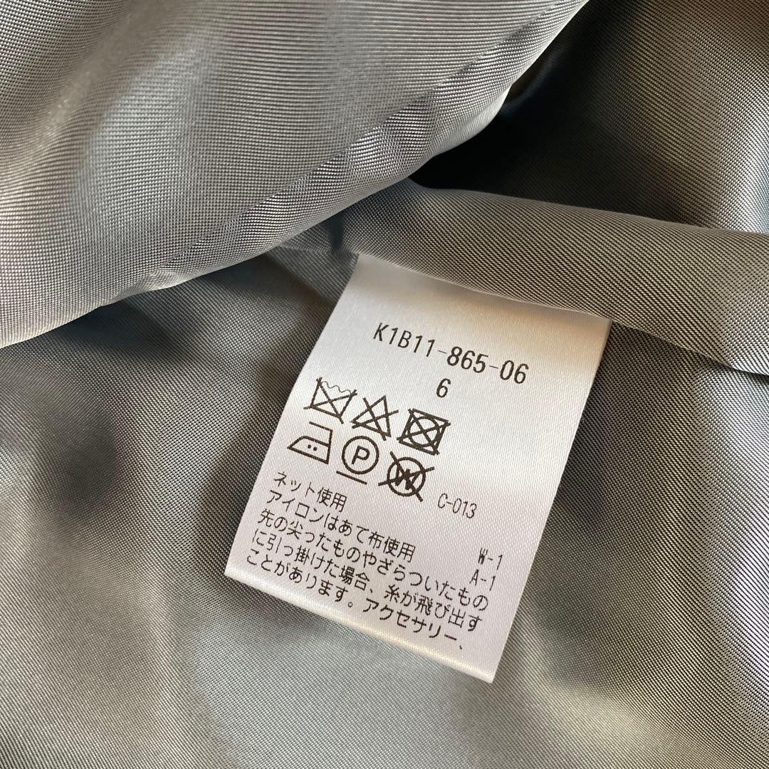 ポールスチュアート ロングコート 6 ツイード グレー ステンカラー DMW