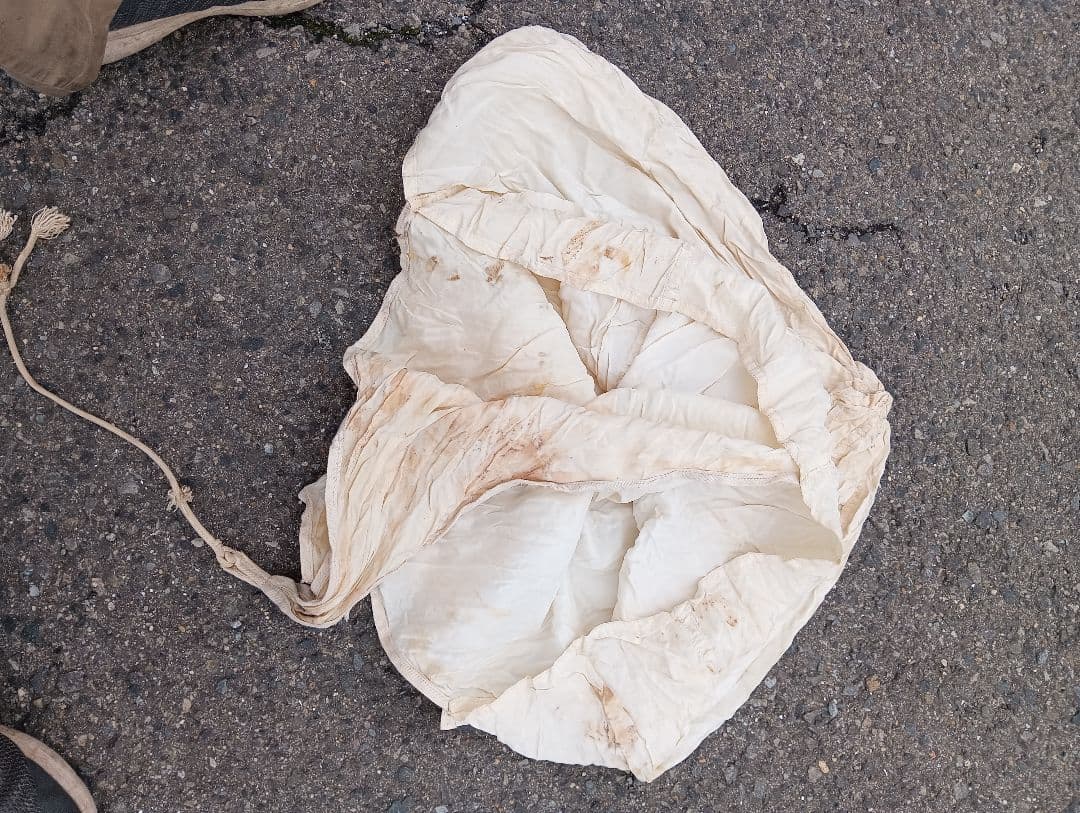 落下傘　　戦前　戦時中　　パラシュート　絹　　戦時資料　戦争　落下傘部隊　布