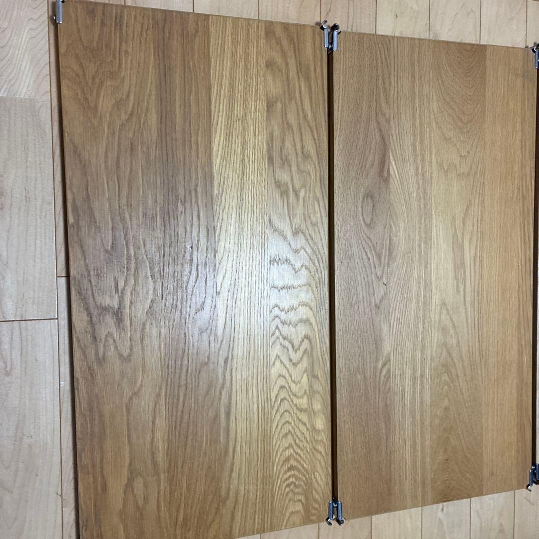 無印良品 ステンレスユニットシェルフ 追加棚3枚セット オーク材 84cm B