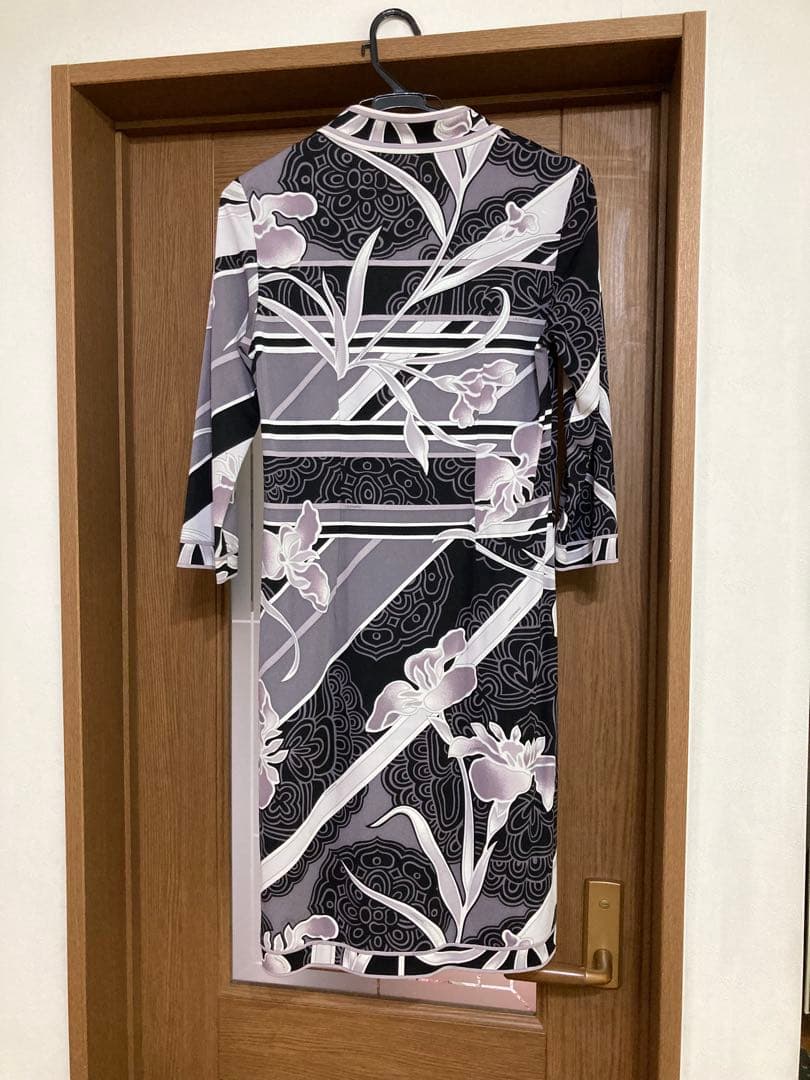 レオナール　ボウタイ　七分袖 ワンピース 日本製