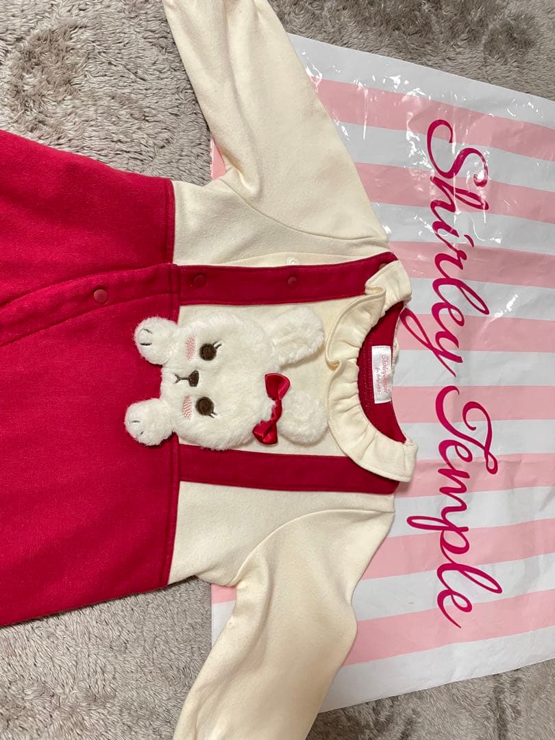 シャーリーテンプル　カバーオール　裏起毛　80