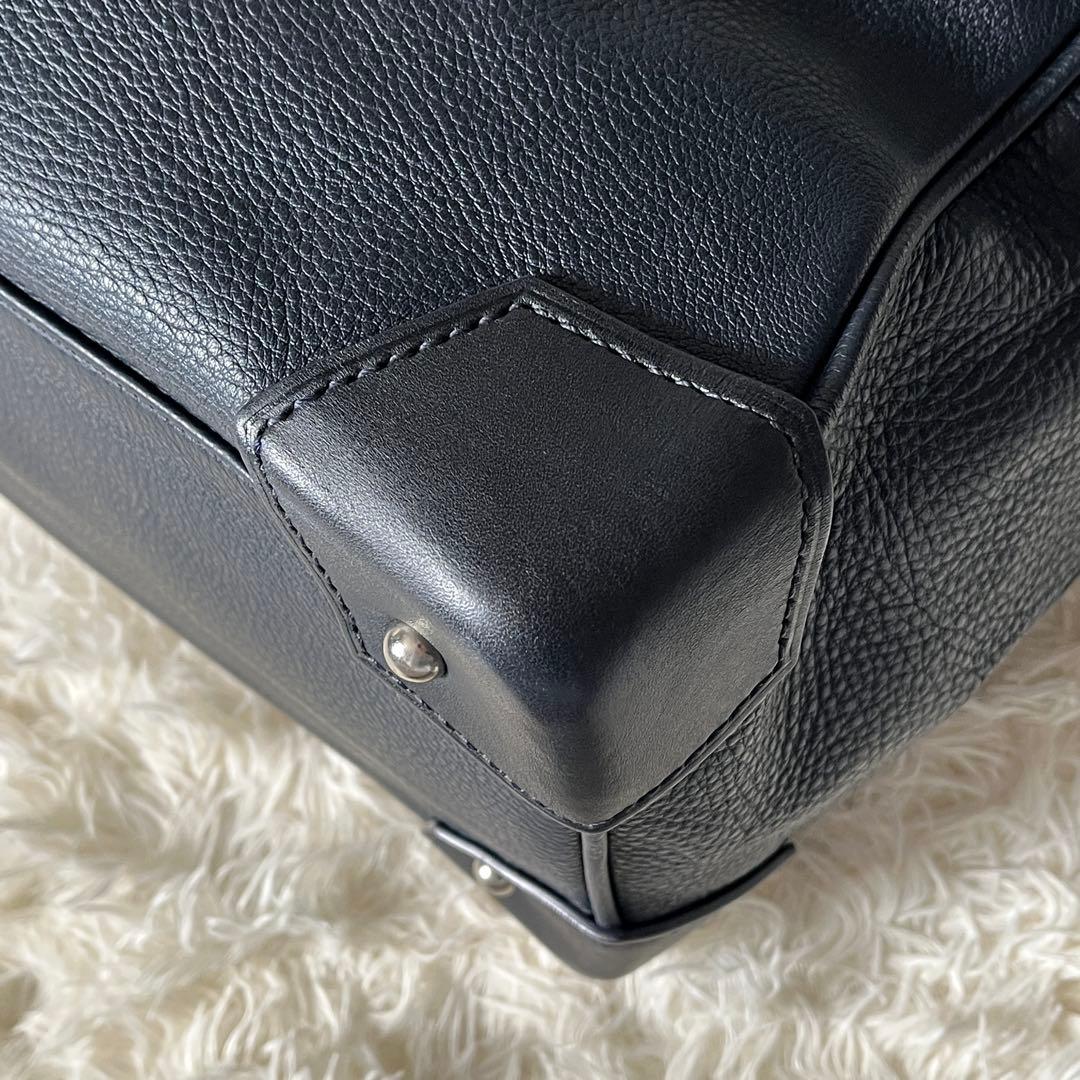 SOMES SADDLE×HT LABEL ビジネスバッグ　レザー　ネイビー