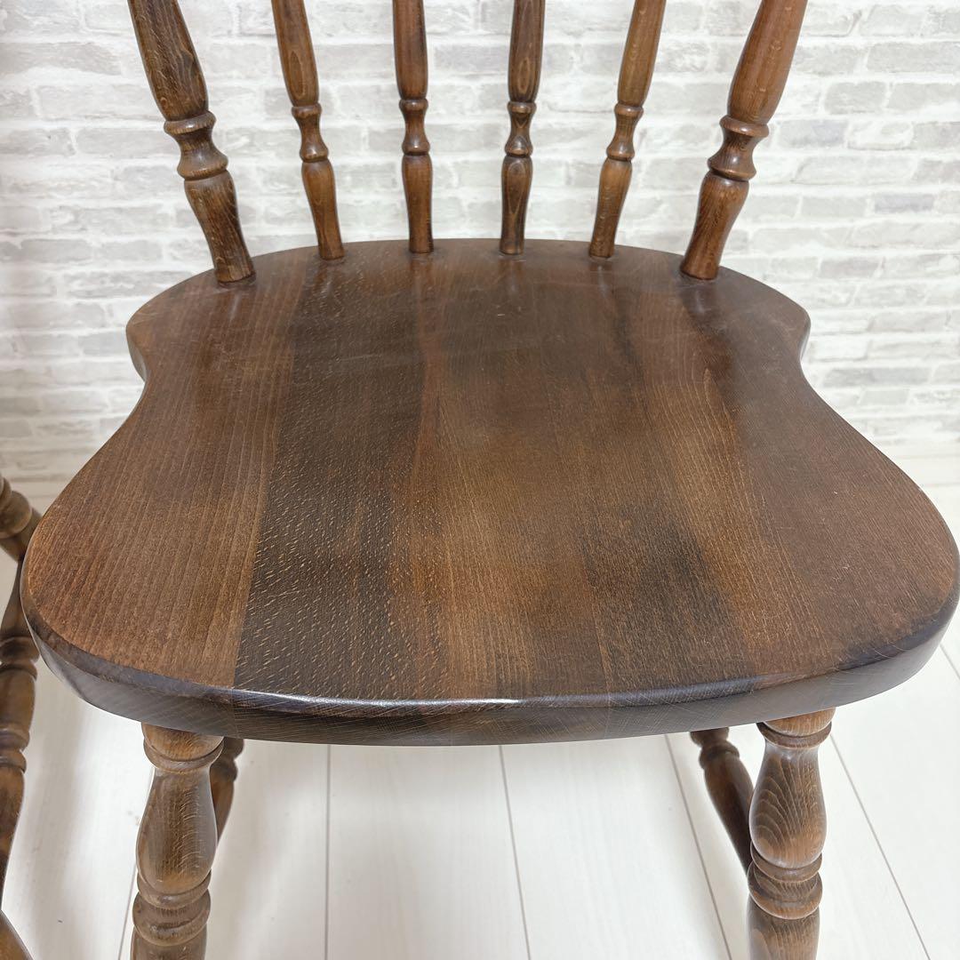 飛騨家具【キツツキ】 ウィンザーチェア ダイニングチェア2脚