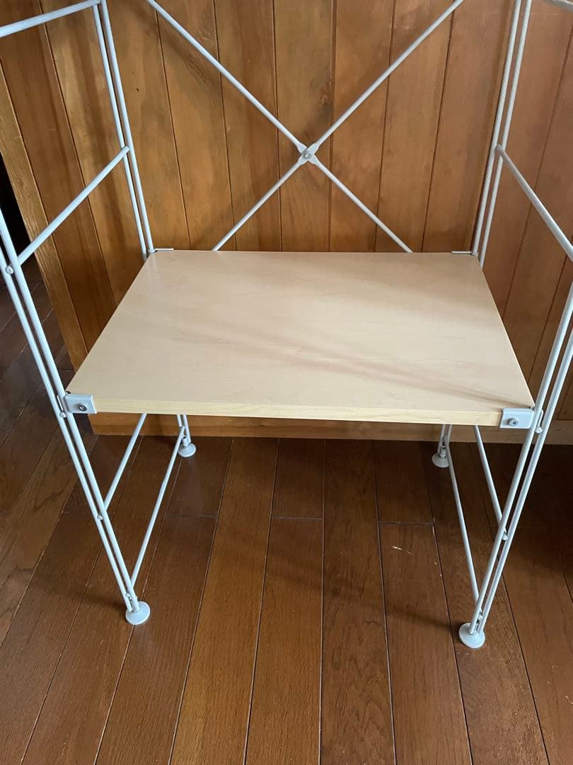 [送料込]無印良品MUJI スチールユニットシェルフ　ワイヤーバスケット付オーク
