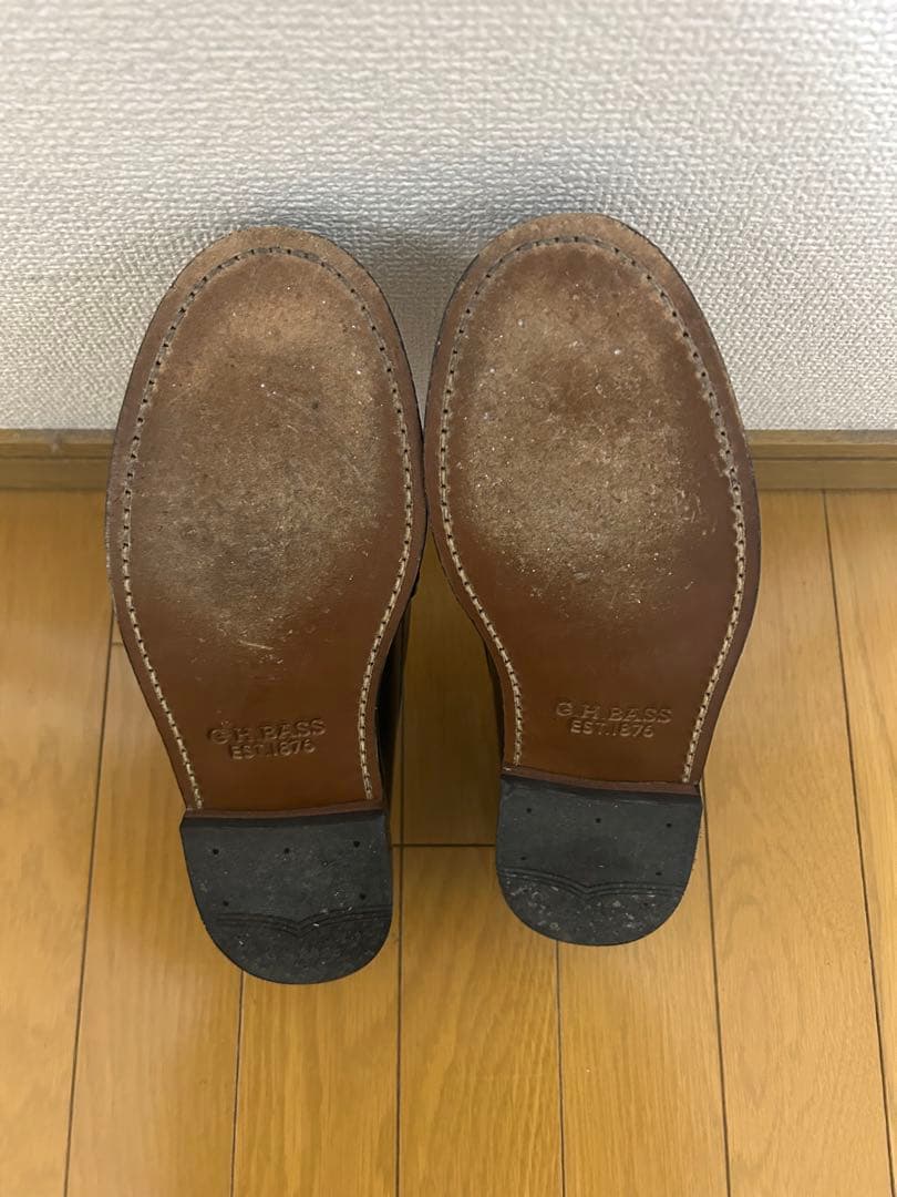 靴 G.H. BASS LARSON / BLACK & WHITE 25.5cm