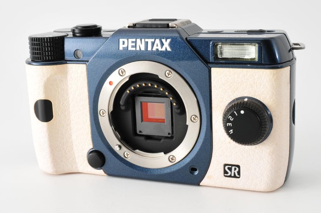 Pentax Q10 ネイビー＆クリーム カラー 充電器、バッテリー付 #97