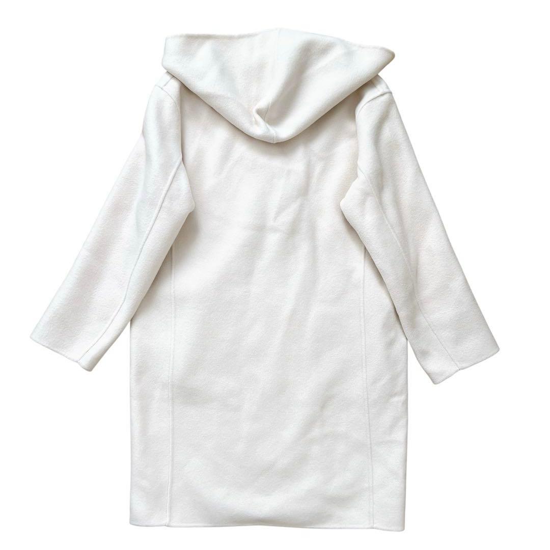 23区　ウールリバー フード付き ミドル丈コート　ライトベージュ　38