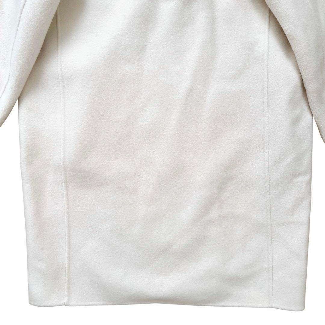 23区　ウールリバー フード付き ミドル丈コート　ライトベージュ　38