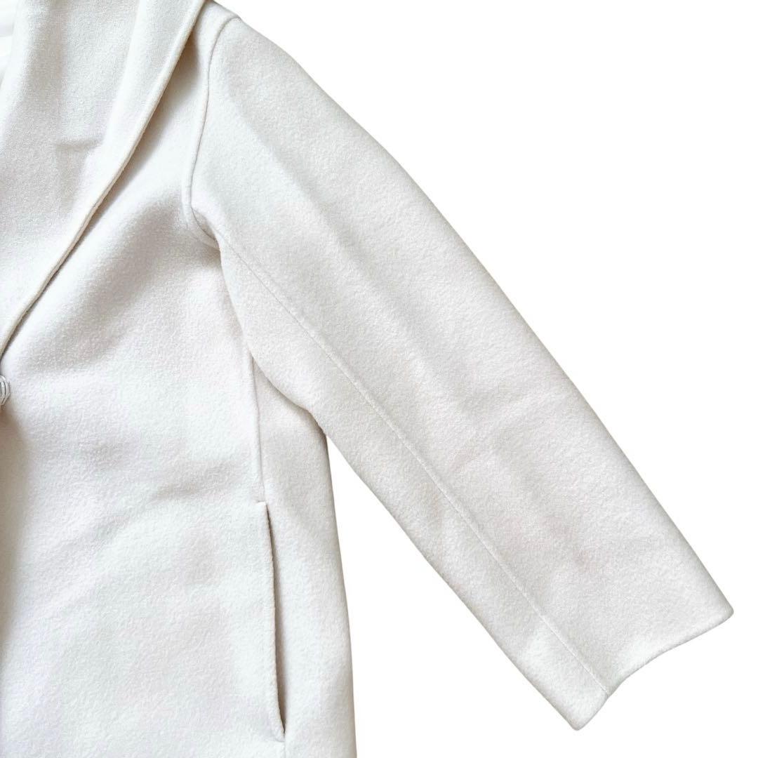 23区　ウールリバー フード付き ミドル丈コート　ライトベージュ　38