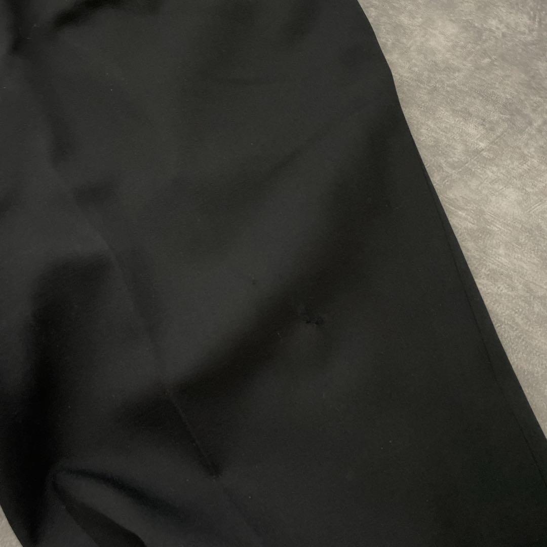 極上 漆黒ウール 黒金ボタン ダブルスーツ saint Laurentネクタイ