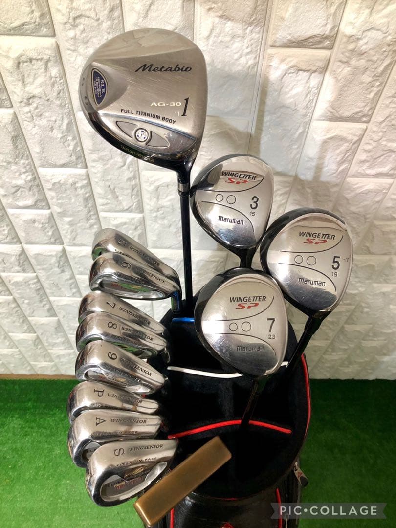 初心者おすすめ☆メンズ ゴルフクラブセット☆マルマン☆キャディバッグ付