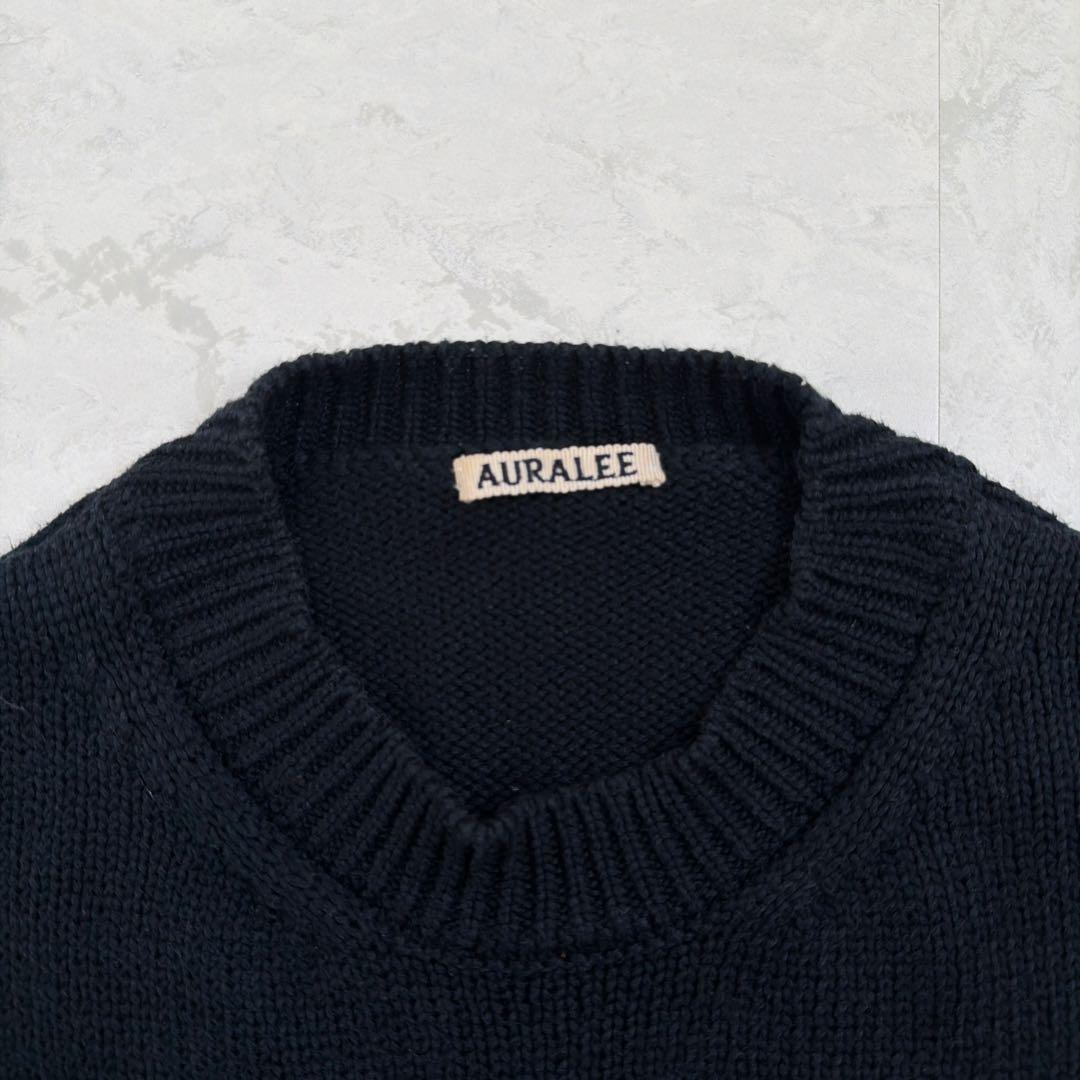 オーラリー ギザスーパソフトプルオーバーコットンニット
